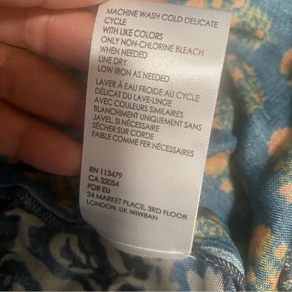 NWT FREE PEOPLE WOMEN'S LONG GEO PRINT KIMONO - ONE SIZE - Picture 9 of 10